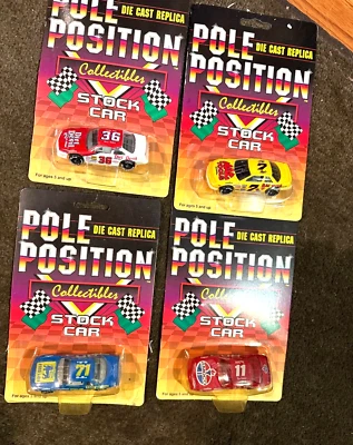 4 DIECAST METAL STOCK CARS 1:64 POLE POSITION ELLIOTT #7 11  WALLACE GANT MARCIS - Image 1 of 4