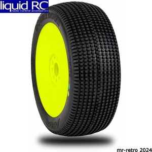 AKA Racing 14019QRY 1:8 Buggy Double Down Soft Evo Mounted Yellow wheels and - Picture 1 of 1