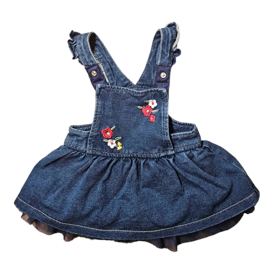 Original Bebé Vaqueros Vestido De Mayoral Talla 2-4M - Imagen 1 de 3