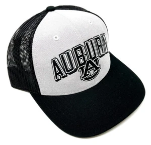 GORRA SOMBRERO GORRA SOMBRERO GORRA RETRO CON LOGOTIPO DE TIGRES DE LA UNIVERSIDAD DE AUBURN GRIS MALLA NEGRA NEGRA NUEVA CON ETIQUETAS - Imagen 1 de 4