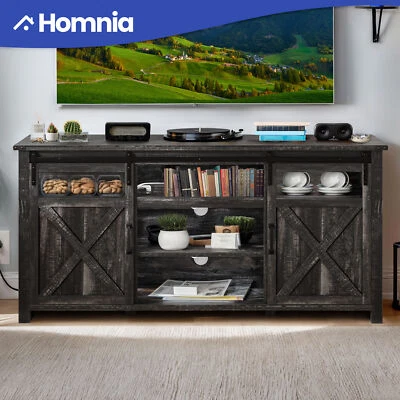 Mueble con Soporte de TV para TV de 75" con Tomas de Corriente y Puerta Unidad de Consola Foto 1 de 4