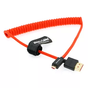 8K 2.1 Micro HDMI to Full HDMI Braided Coiled Cable for Atomos Ninja V 4K 60P - Picture 1 of 9