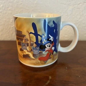 Vintage Disney Mickey Mouse Fantasia Sorcerer’s Apprentice Japan Coffee Mug 90s - Picture 1 of 6