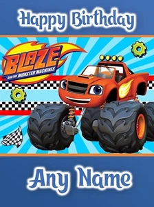 Personalised Birthday Card - Blaze and the Monster Machines - Childrens Boy Son - Picture 1 of 1