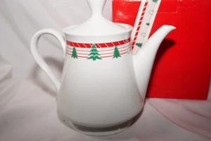 Tetera/cafetera vintage de Navidad mediados de siglo vajilla navideña Japón - Imagen 1 de 5