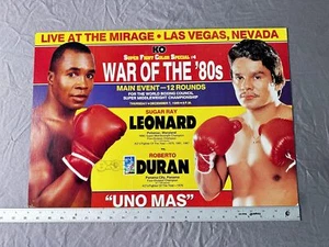 1989 War of the '80s Boxing Poster: Leonard vs. Duran at The Mirage - Picture 1 of 4