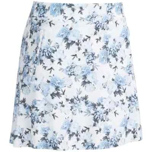 G/FORE WOMEN'S Photo Floral Silky Tech Nylon A-Line GOLF SKORT LARGE WHITE NWOT - Picture 1 of 7