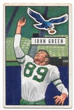 John Green Philadelphia Eagles NFL Football Trading Card #83 Bowman 1951