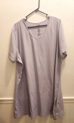 Croft & Barrow Womens sz 2X Purple Polka Dot Nightgown #53 - Image 1 of 4
