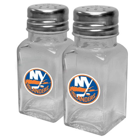 New York Islanders 3.5" Glass Salt & Pepper Shaker Set (Qty: 2 Glass Shakers) Cover