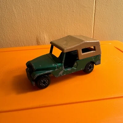 Matchbox Superfast No 53 CJ-6 JEEP Green with Rare Black Interior 1977 - Image 1 of 4