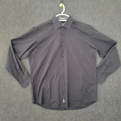 Рубашка мужская TailorByrd очень большая черная на пуговицах пейсли с длинным рукавом классическая  - Изображение 1 из 4