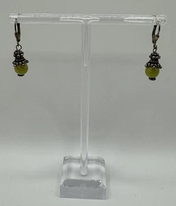 Schöne Vintage Ohrringe Sterlingsilber Jade - Bild 1 von 8