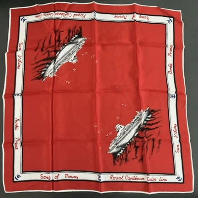Vintage Royal Caribbean Cruise Line Scarf Song Of Norway Nordic Prince - Image 1 of 4