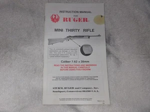 RUGER MINI 30 RIFLE OWNERS INSTRUCTION MANUAL - Picture 1 of 2