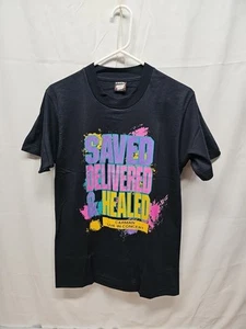 Vintage Carman Saved Delivered Healed T Shirt Christian Concert Mens Size M NEW - Picture 1 of 10
