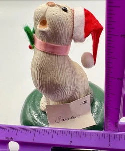 Byers Choice The Carolers Cat with Santa Hat Dated 2000 - Picture 1 of 6