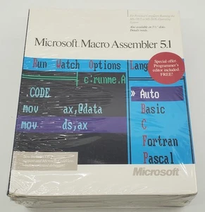 Microsoft Macro Assembler 5.1 OS/2 & MS-DOS Software 5,25" Festplatten *NEU VERSIEGELT - Bild 1 von 6