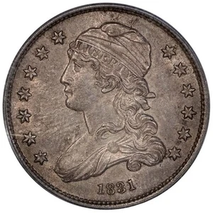 1831 Small Letters Capped Bust Quarter B-4 [R1] - PCGS AU 58 - Picture 1 of 4