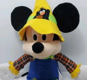 Disney Store Mickey Mouse Halloween Fall Scarecrow Plush Decor Toy 16" - Picture 1 of 14