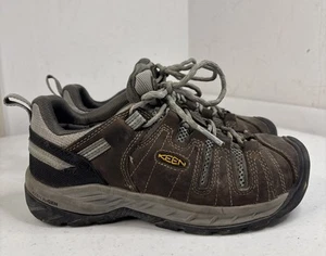 Womens Size 6 KEEN Flint II Brown Steel Toe Slip Resistant Work Shoes 1023233M - Picture 1 of 9