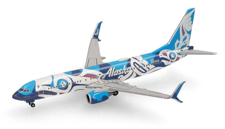 Herpa 537643 - 1/500 B737-800 Alaska Xáat Kwáani - Nuovo