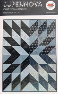 la todera SUPERNOVA Dynamic STAR Pieced MODERN 54x72 Quilt Pattern EASY NEW - Bild 1 von 2