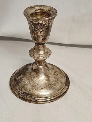 Candelabro Empire Sterling ponderado. Soporte pátina  Foto 1 de 4