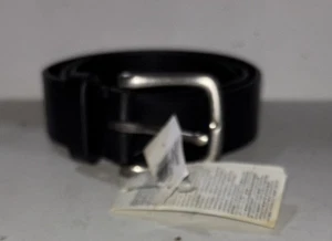 GAP KIDS schwarzer eleganter Echtledergürtel - Größe L silberne Schnalle - Bild 1 von 5