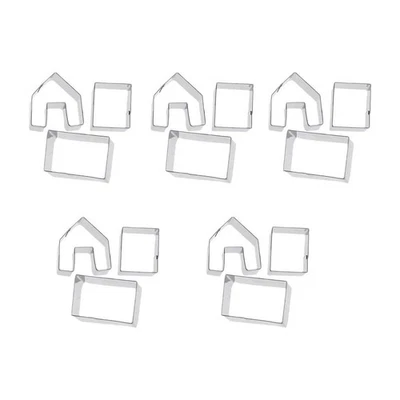  5 Sets/15pcs Keksausstecher Lebkuchenhaus Ausstechförmchen Weihnachten - Bild 1 von 4
