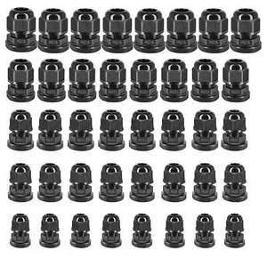Nylon Cable Gland Waterproof IP68 Dustproof for 3-14mm Cable Diameter 40 Pack US - Picture 1 of 12