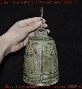 China Chino antiguo templo budista bronce Bell Chung campanas reloj - Imagen 1 de 10