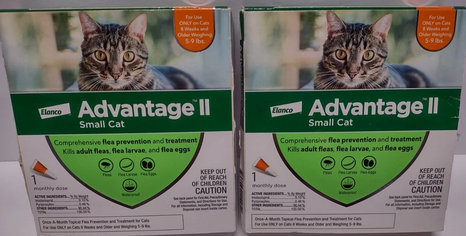 Bayer Advantage II para gatos pequeños total 2 dosis mensuales Foto 1 de 1