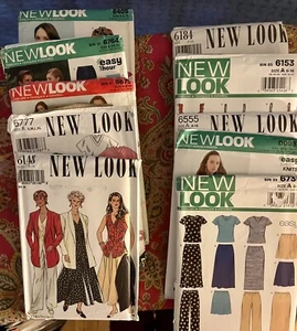 A lot of 10 New Look Patterns Envelopes tattered but all pieces intact cut uncut - Picture 1 of 9