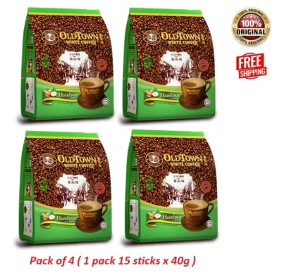 Old Town 3 en 1 café blanco avellana instantánea 15 barras x 38 g (paquete de 4) Foto 1 de 3