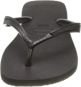 Havaianas Unisex Open Toe Sandals Thongs Flip Flops Women 6 Men 5 Black - Picture 1 of 8