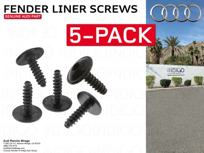 BRAND NEW VW Volkswagen Audi Fender Liner Screws Set Of 5 OEM GENUINE N90775002 - Image 1 of 2
