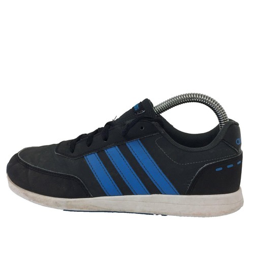Adidas Vs Switch 2K grigio scuro pelle scarpe da ginnastica sportive bambini UK 4 Eur 36