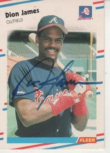 DION JAMES SIGNED 1988 FLEER #543 - ATLANTA BRAVES - Picture 1 of 1