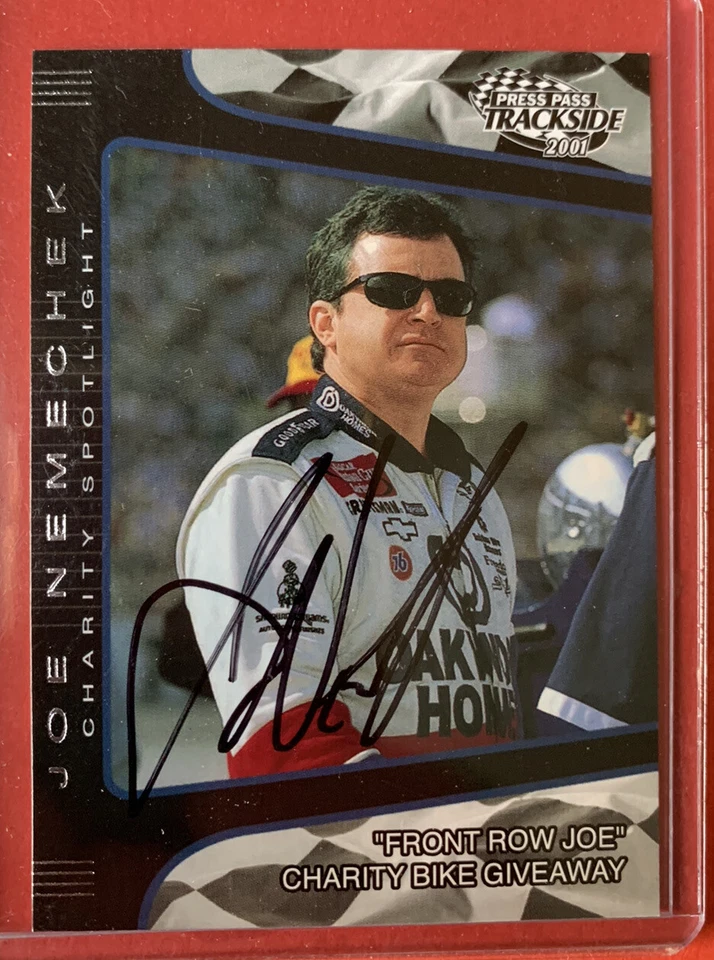 2001 Joe Nemechek #87 Press Pass   SIGNED Nascar Racing card Autographed vintage - Image 1 of 1