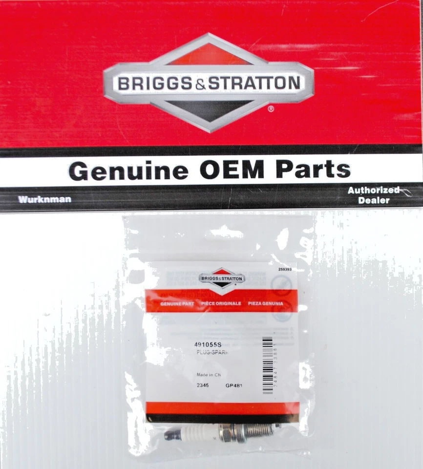 Vela de ignição NBS original do fabricante Briggs & Stratton peça # 491055s - Imagem 1 de 1