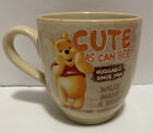 Disney Store Oversized Winnie The Pooh ?Cute As Can Be? Ceramic Mug In Euc