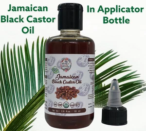 100ml 100% PURE ORGANIC JAMAICAN BLACK CASTOR OIL -WITH APPLICATOR CAP - Foto 1 di 8