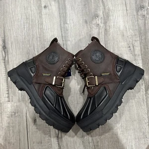 Stivali alti Polo Ralph Lauren Oslo - pelle marrone scuro taglia 7 sistema impermeabile - Foto 1 di 14