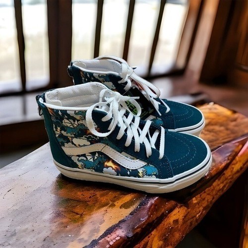 Sneakers Vans Glow in Dark Dragon NUOVE per bambini respirazione fuoco taglia 3