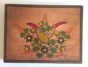 Vintage Original Mexican Folk Artist ARTURO ALCALA on Wood 8"x 6" Signed - Picture 1 of 11