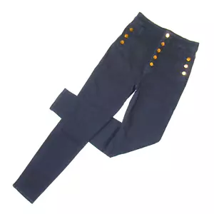 Pantalones de mezclilla elásticos nuevos con etiquetas marca J Natasha en Eco Bluebird Sky High ajustados con botones 30 - Imagen 1 de 9