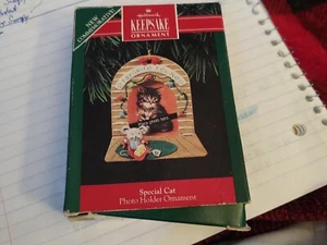 Hallmark Andenken 1992 besondere Katze - Fotohalter Ornament - Bild 1 von 1
