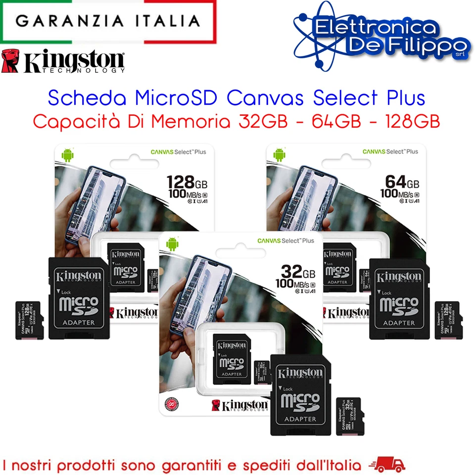 Memoria MicroSD Canvas Select Plus Capacità 32GB - 64GB - 128GB - Immagine 1 di 1