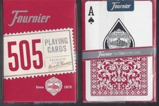 1 DECK Fournier 505 RED playing cards FREE USA SHIPPING